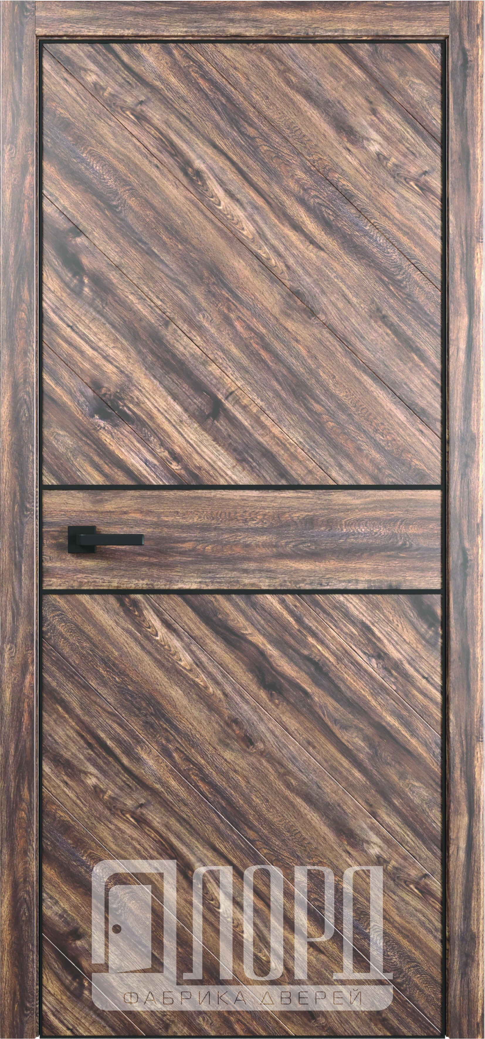 картинка Межкомнатная дверь ЛОРД  Melford-9 с чёрным молдингом от NEVADOOR Магазин дверей