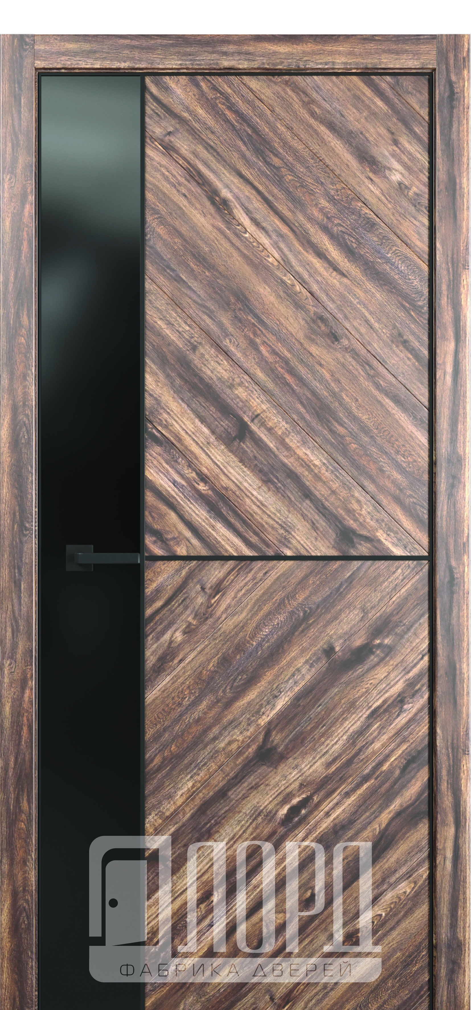 картинка Межкомнатная дверь ЛОРД  Melford-8 (с чёрным молдингом) от NEVADOOR Магазин дверей